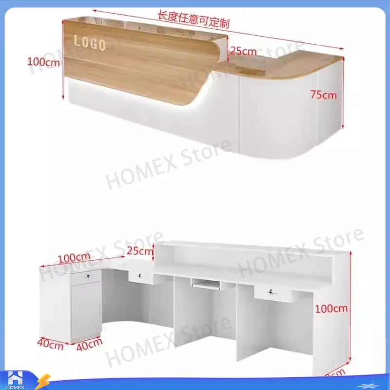 Luxury Reception Desk Custom O - đánh giá và giá Office Furniture Usa