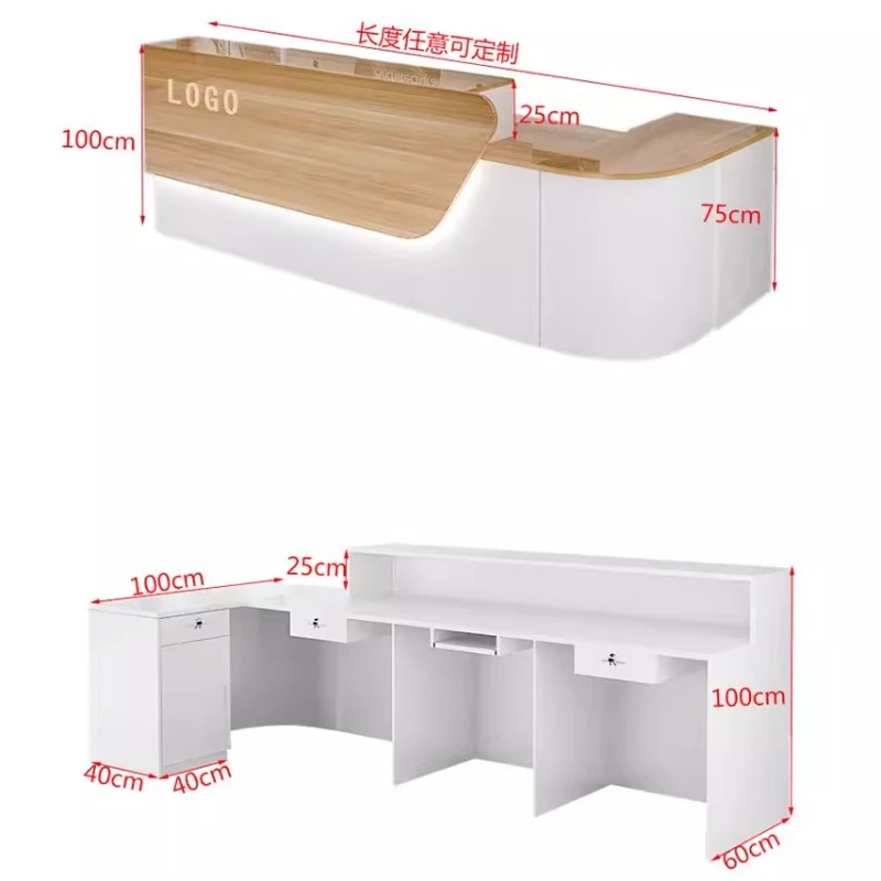 Storage Luxury Reception Desk  - đánh giá và giá Office Furniture Usa