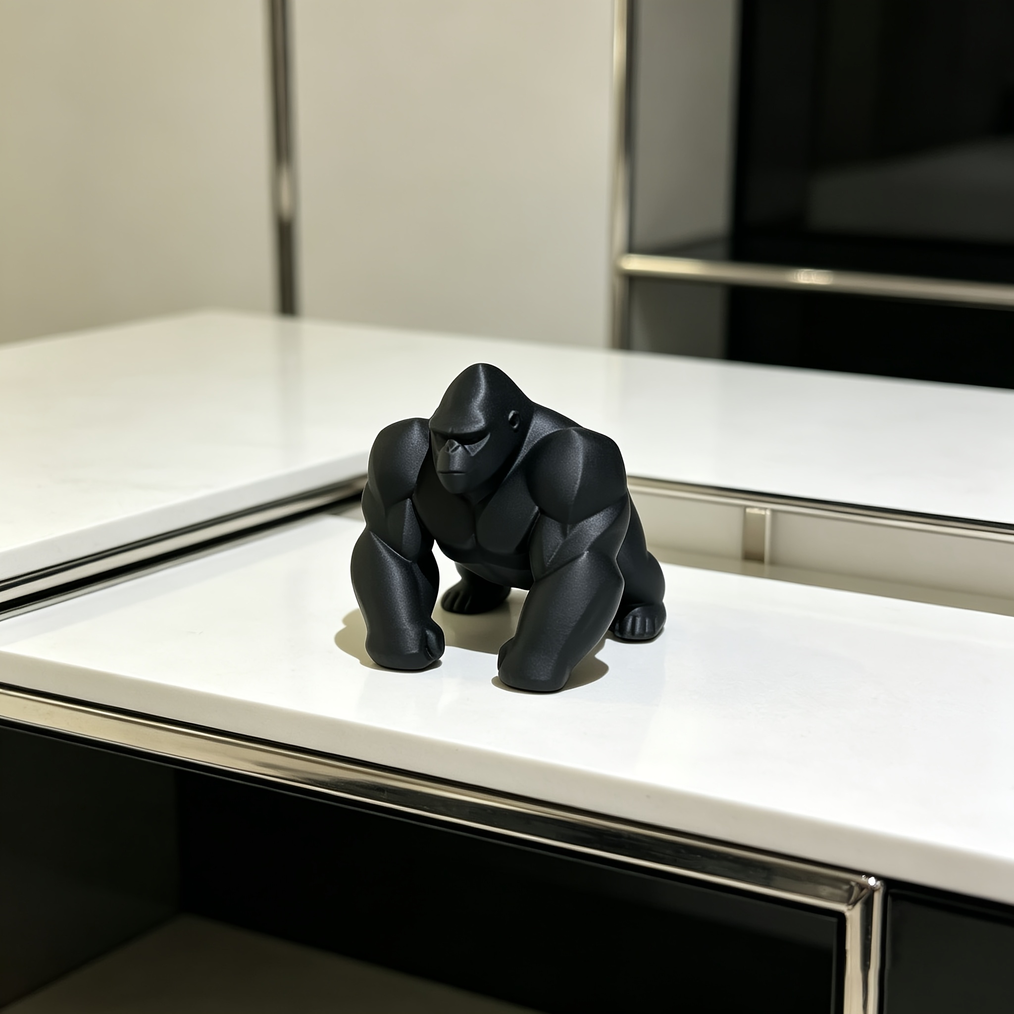 Geometric Gorilla Figurine 3D  - đánh giá và giá Office Furniture Suppliers