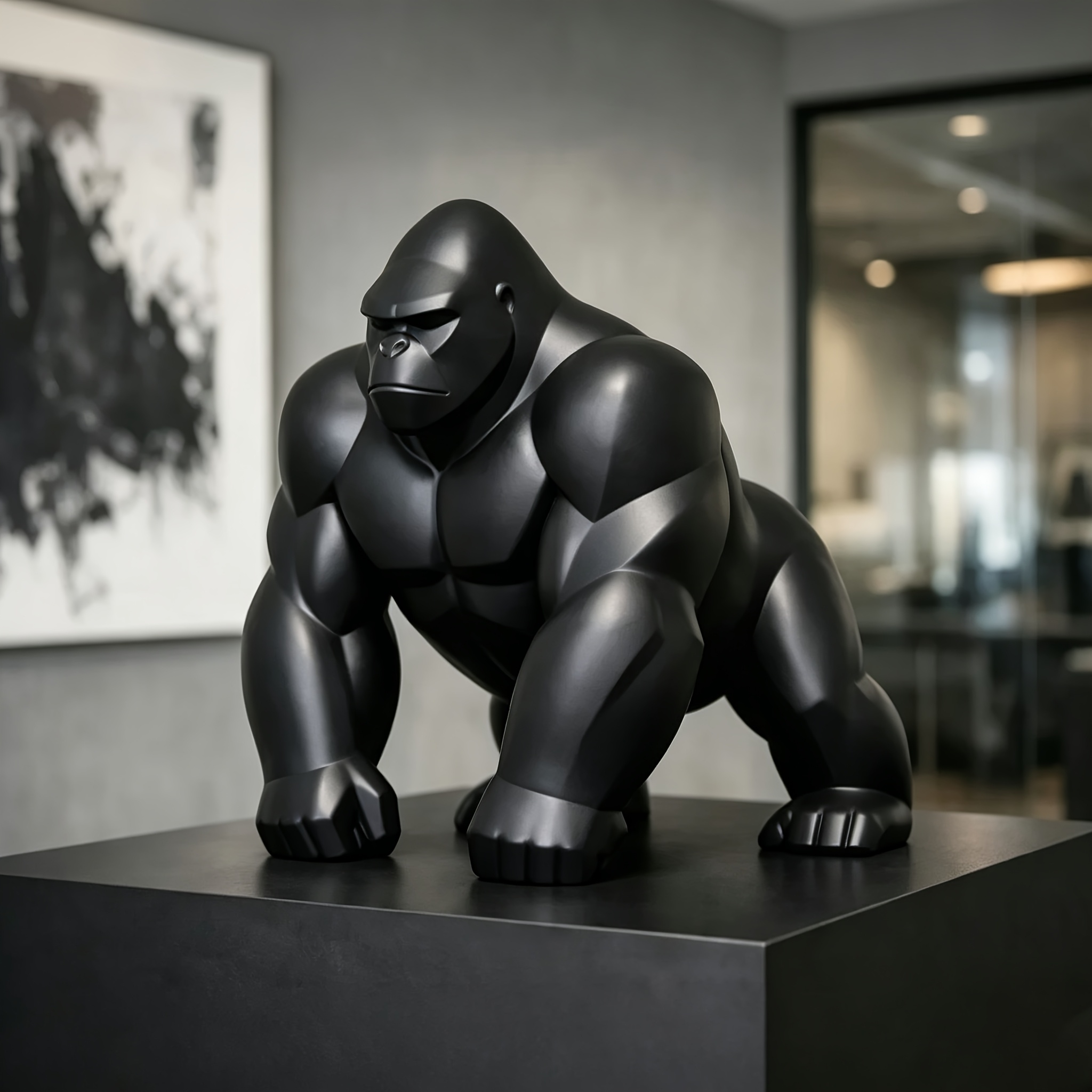 Geometric Gorilla Figurine 3D  - đánh giá và giá Office Furniture Suppliers